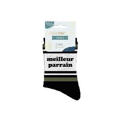 Chaussettes blanc noir kaki – Meilleur parrain