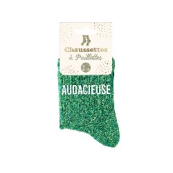 Chaussettes paillettes vertes – Audacieuse