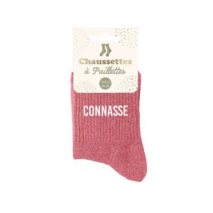 Chaussettes paillettes roses – Connasse