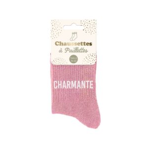 Chaussettes paillettes roses – Charmante