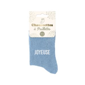 Chaussettes paillettes bleues – Joyeuse