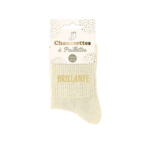 Chaussettes paillettes dorées – Brillante
