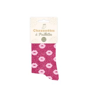 Chaussettes paillettes roses – Amoureuse