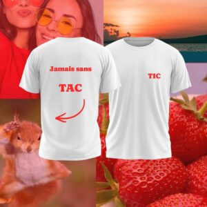 👕 T-shirts duo – Jamais sans Tic & Tac Rouge 🐿️
